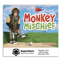 61-833 Monkey Mischief Wall Calendar