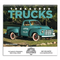 61-837 Treasured Trucks Wall Calendar