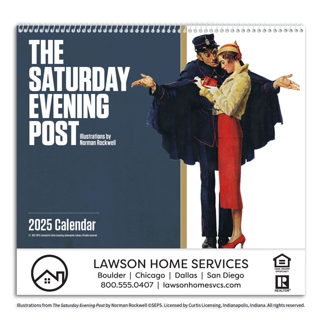 61-839 Saturday Evening Post Wall Calendar