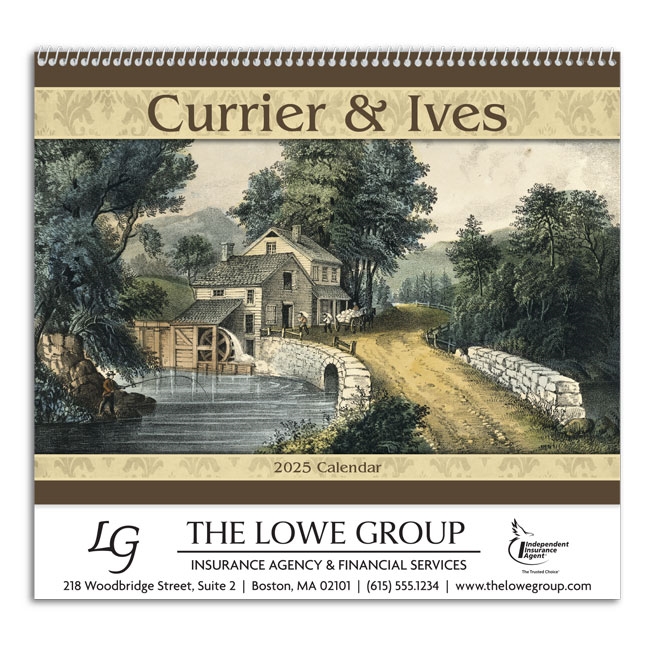 61-841 Currier & Ives Wall Calendar