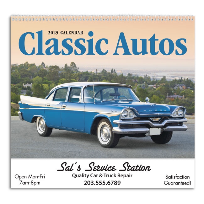 61-842 Classic Autos Wall Calendar