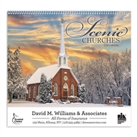 61-845 Scenic Churches Wall Calendar