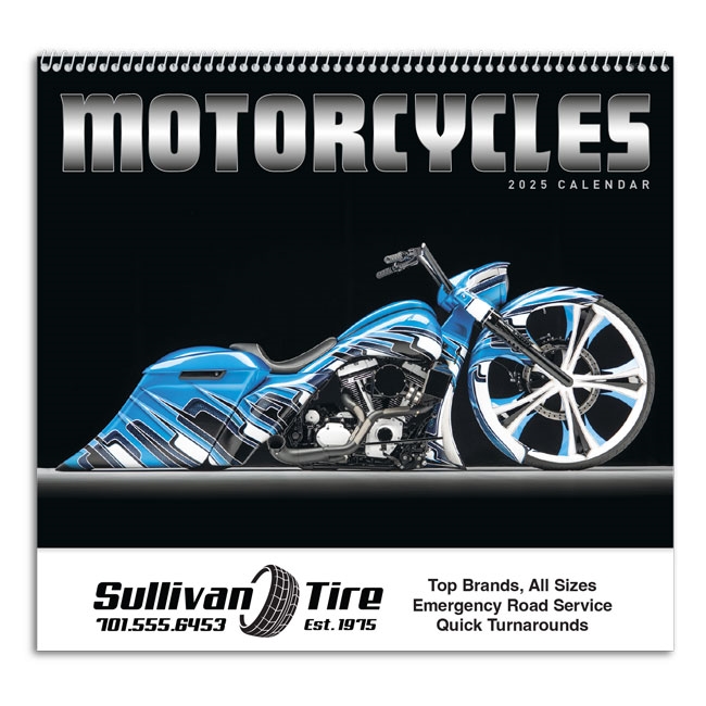 61-856 Motorcycles Wall Calendar
