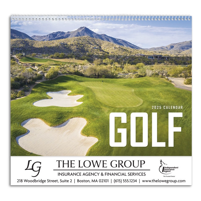 74-50 Golf Wall Calendar