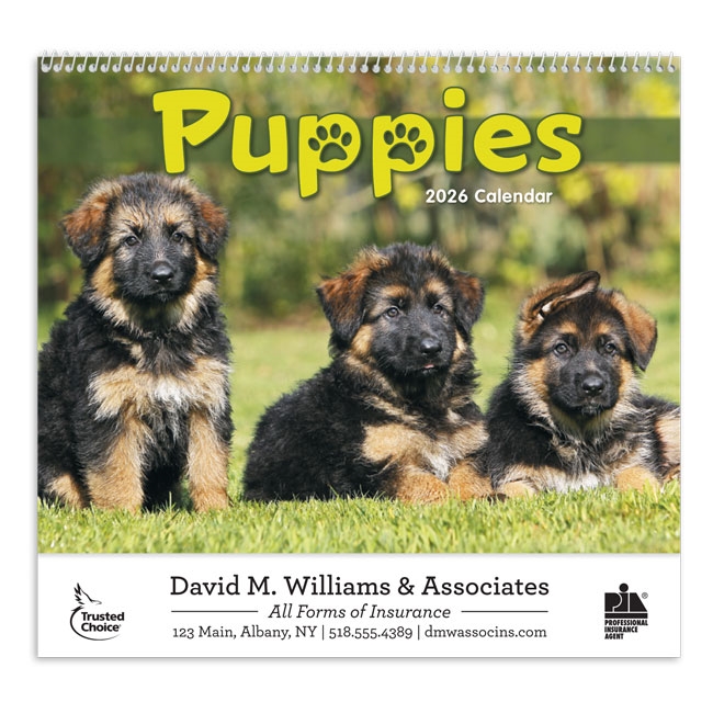 74-54 Puppies Wall Calendar