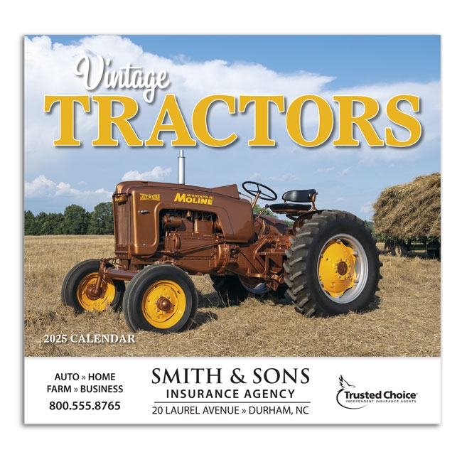 81-871 Vintage Tractors Wall Calendar
