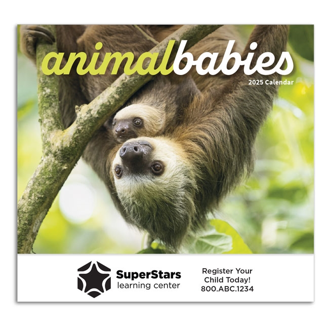 81-890 Animal Babies Wall Calendar