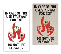 In Case of Fire Elevator Sign