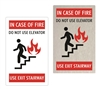 In Case of Fire Sign<br>(5" x 8")<br> Product Code: INCASEFIRE-E