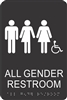 All Gender Handicap Restroom  ADA Braille Sign