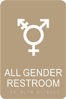 All Gender Restroom  ADA Braille Sign