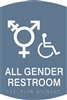 All Gender Handicap Restroom  ADA Braille Sign