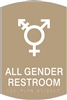 All Gender Restroom  ADA Braille Sign