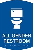 All Gender Restroom  ADA Braille Sign