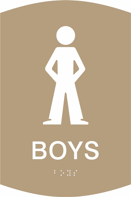Boy's Restroom ADA Braille Sign