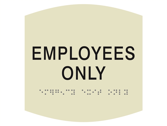 Employees Only ADA Braille Sign