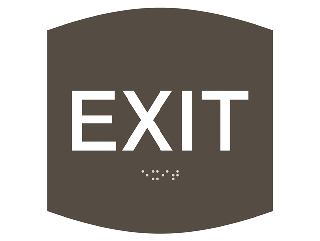 Exit ADA Braille Sign