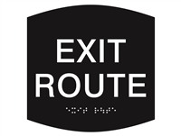 Exit Route ADA Braille Sign