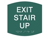 Exit Stair Up ADA Braille Sign