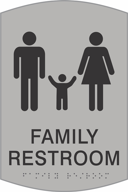 Family Restroom  ADA Braille Sign