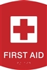 First Aid ADA Braille Sign