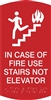 In Case of Fire ADA Braille Sign
