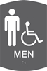 Men's Handicap Restroom ADA Braille Sign