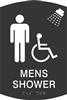 Men's Handicap Shower ADA Braille Sign 6 x 9