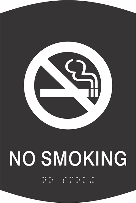 No Smoking ADA Braille Sign