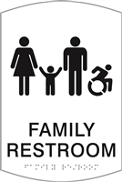 Family Active Wheelchair New York Restroom Sign 6 x 9