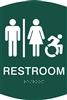 Unisex Active Wheelchair New York Restroom Sign 6 x 9