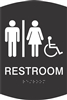 Unisex  Handicap Restroom ADA Braille Sign