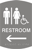 Unisex  Handicap Restroom ADA Braille Sign