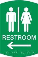 Unisex Restroom ADA Braille Sign
