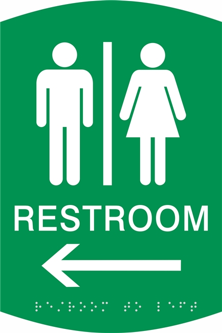 Unisex Restroom ADA Braille Sign
