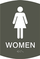 Women's Restroom ADA Braille Sign