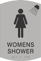 Women's Shower ADA Braille Sign 6 x 9