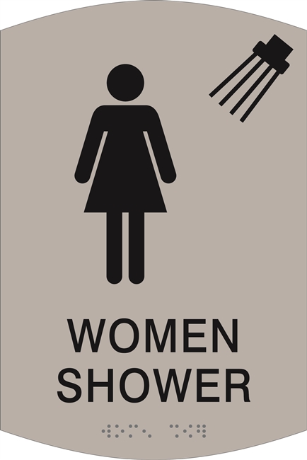 Women's Shower ADA Braille Sign 6 x 9