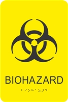 Biohazard ADA Braille Sign