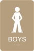 Boy's Restroom ADA Braille Sign