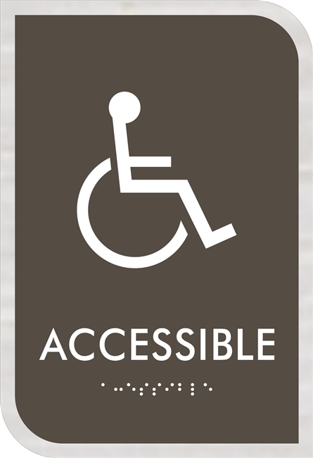 Handicap Accessible ADA Braille Sign