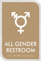 All Gender Restroom ADA Braille Sign