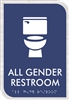 All Gender Restroom ADA Braille Sign