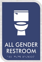 All Gender Restroom ADA Braille Sign