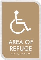 Area of Refuge ADA Braille Sign