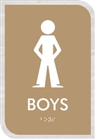 Boys Restroom ADA Braille Sign