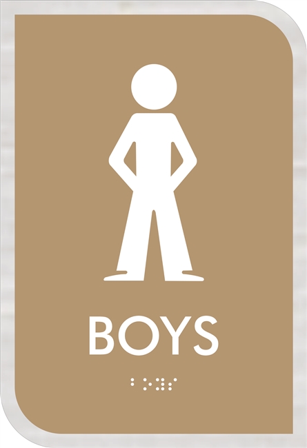 Boys Restroom ADA Braille Sign