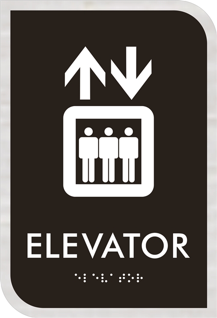 Elevator ADA Braille Sign
