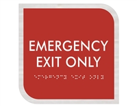 Emergency Exit Only ADA Braille Sign