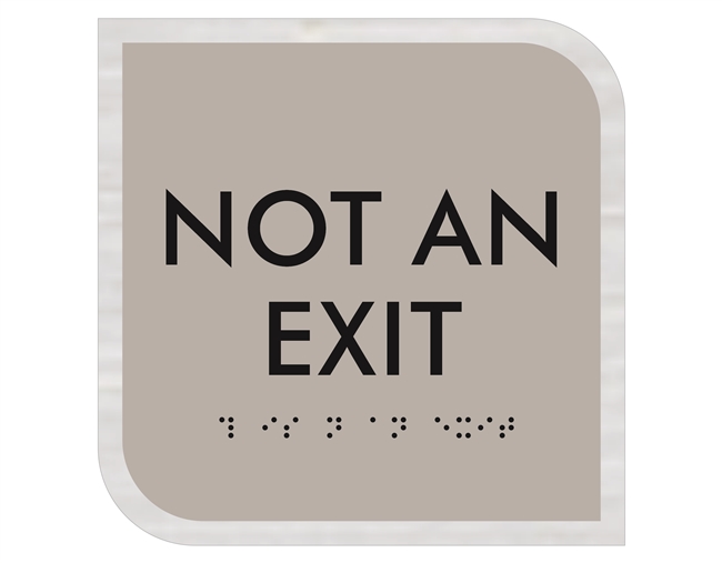 Not An Exit<br> (6.5 in. x 6.5 in.)<br>Multiple Background Colors